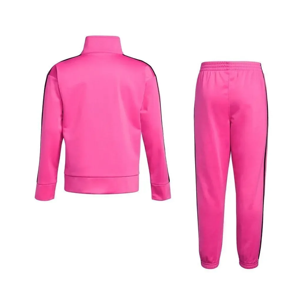 New! ADIDAS Girls 2-Piece Pink Track Suit Tricot Set Pants & Jacket Size 6X NWOT